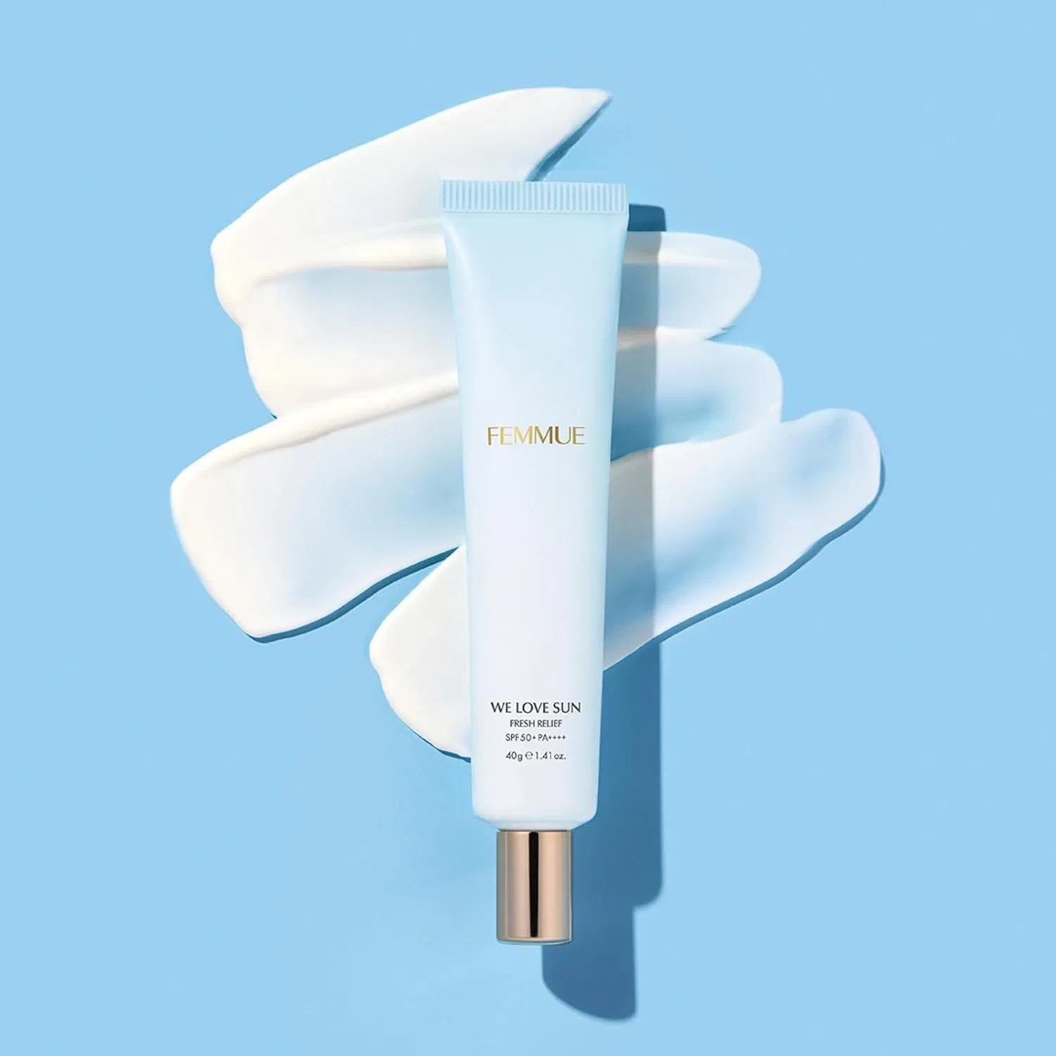 Солнцезащитный крем для лица FE ммUE с цикой SPF 50+ PA++++, 40 г, белый Femmue — фото 2