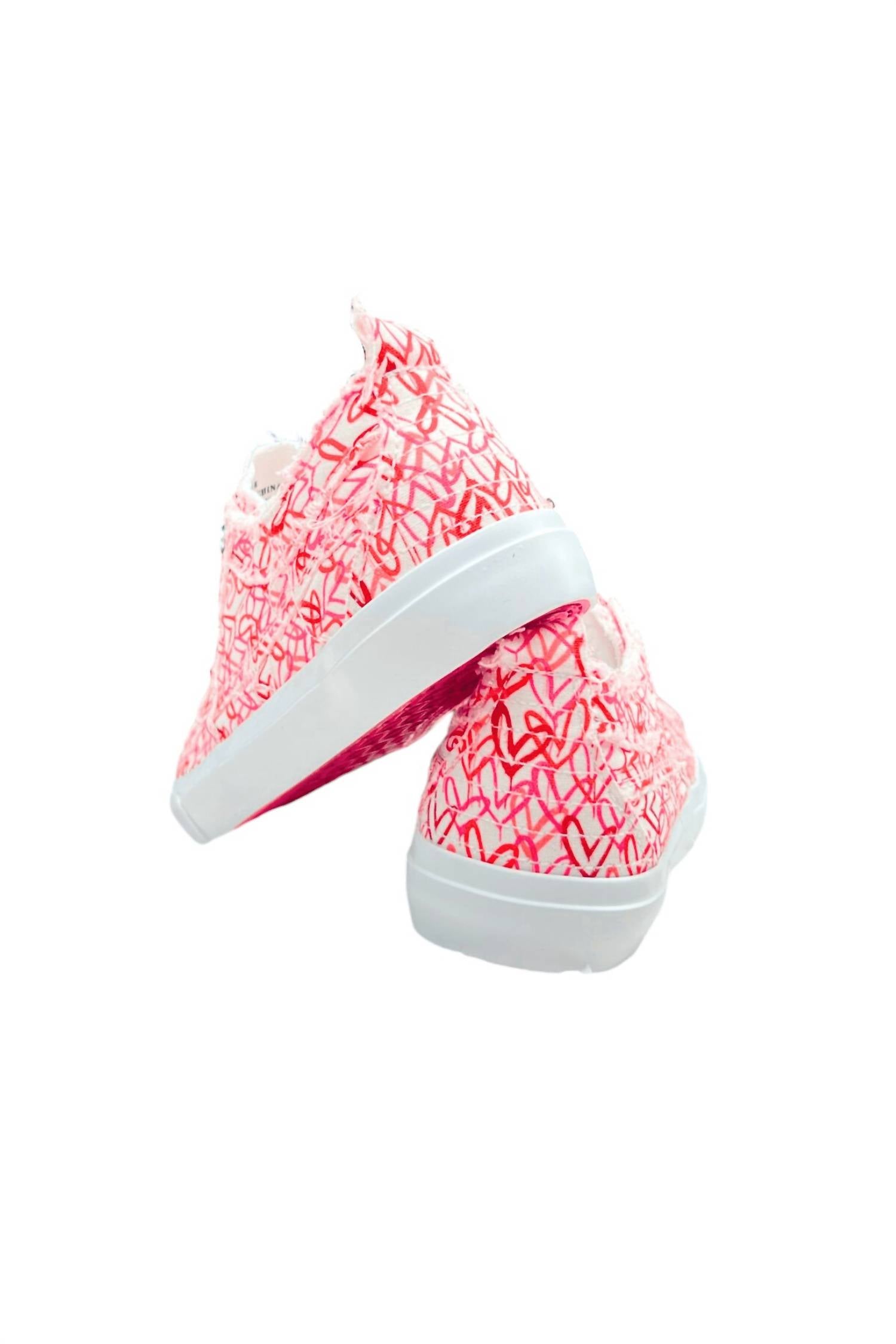 Женские парусиновые туфли Cross My Heart Slip-On в розовом/красном/белом цвете Corkys Footwear — фото 3