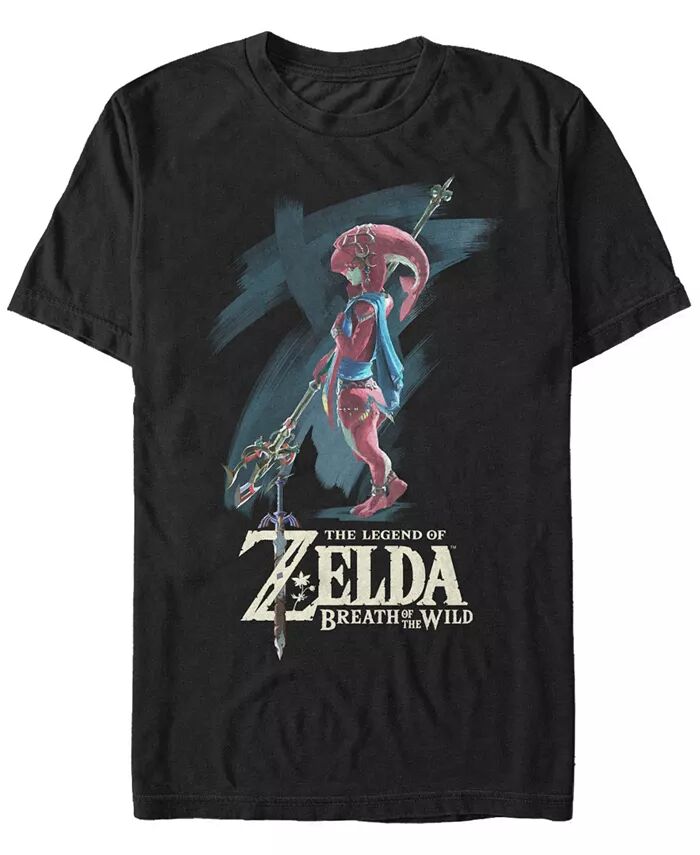 

Футболка с коротким рукавом для мужчин Nintendo Legend of Zelda Mipha Paint Fifth Sun, черный