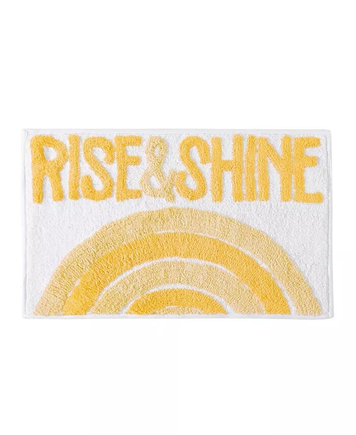 

Хлопковый коврик для ванной Rise & Shine, 20 x 32 дюйма Jessica Simpson, желтый
