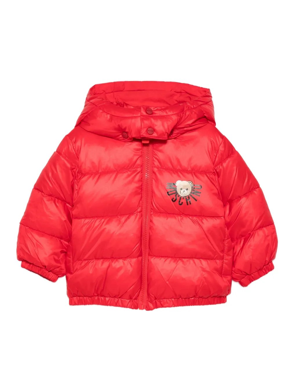 

Пуховик с логотипом Moschino Kids, красный