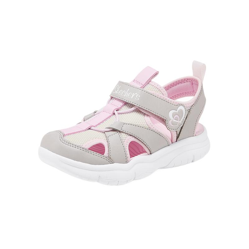 Дышащие низкие детские сандалии для детей Skechers Kids, серый — фото 3