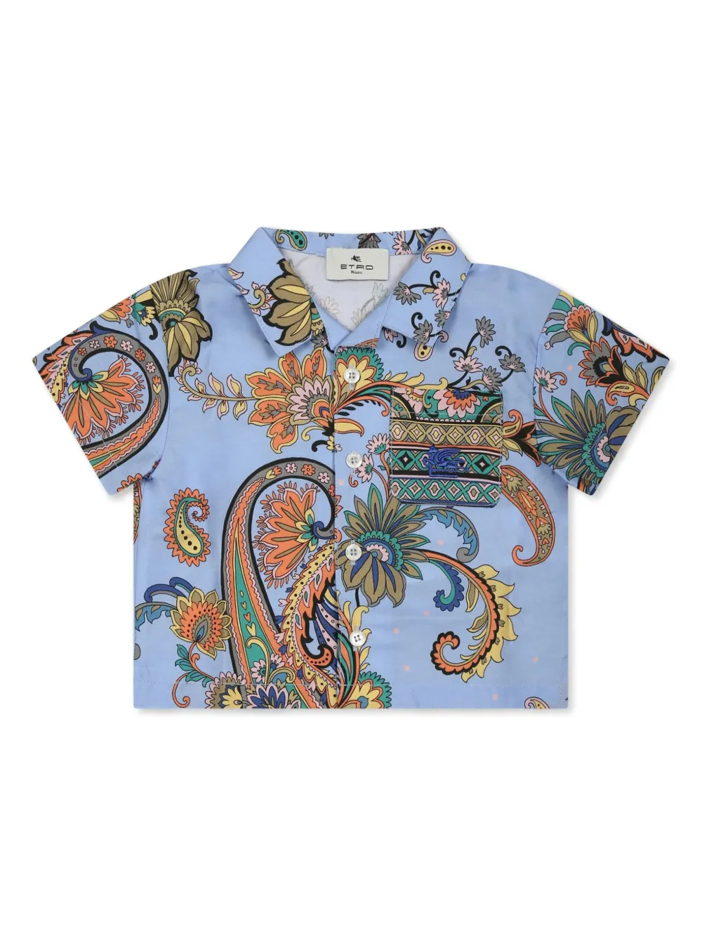 

Рубашка с принтом пейсли ETRO KIDS, синий