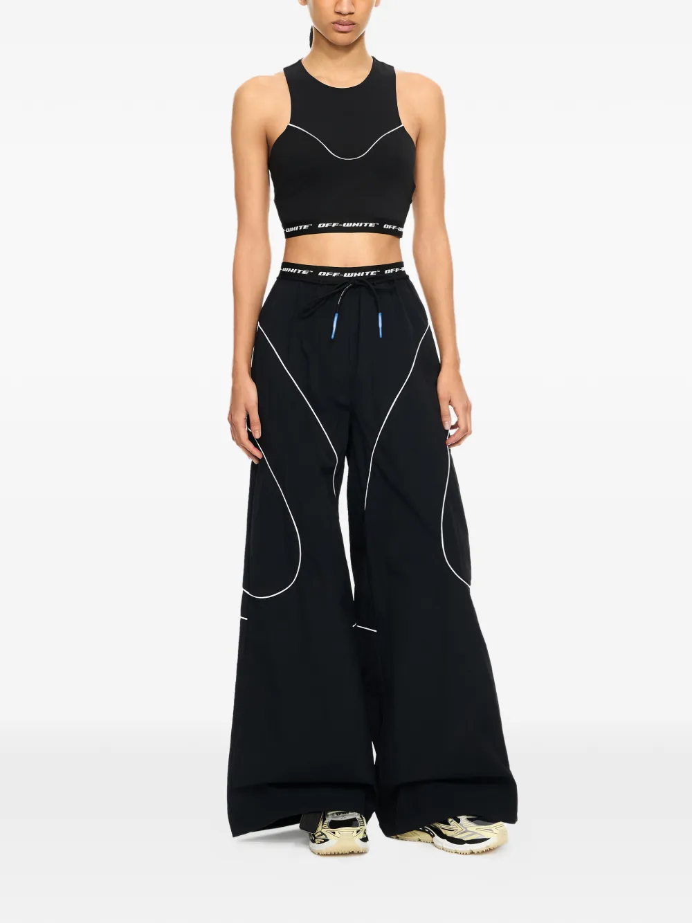 Спортивные брюки с логотипной лентой Off-White, черный — фото 2