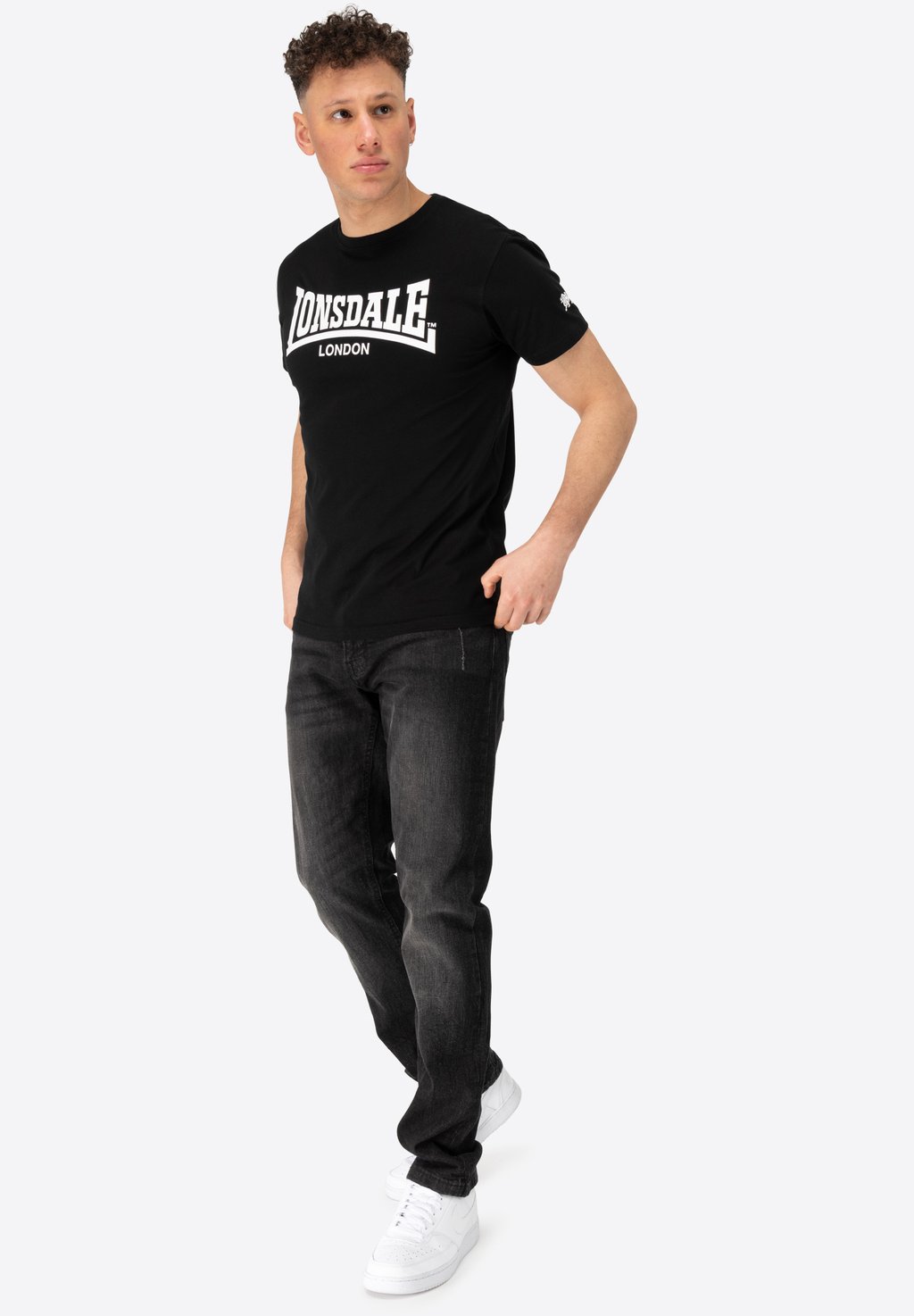 

Футболка с принтом 2 PACK Lonsdale, черный