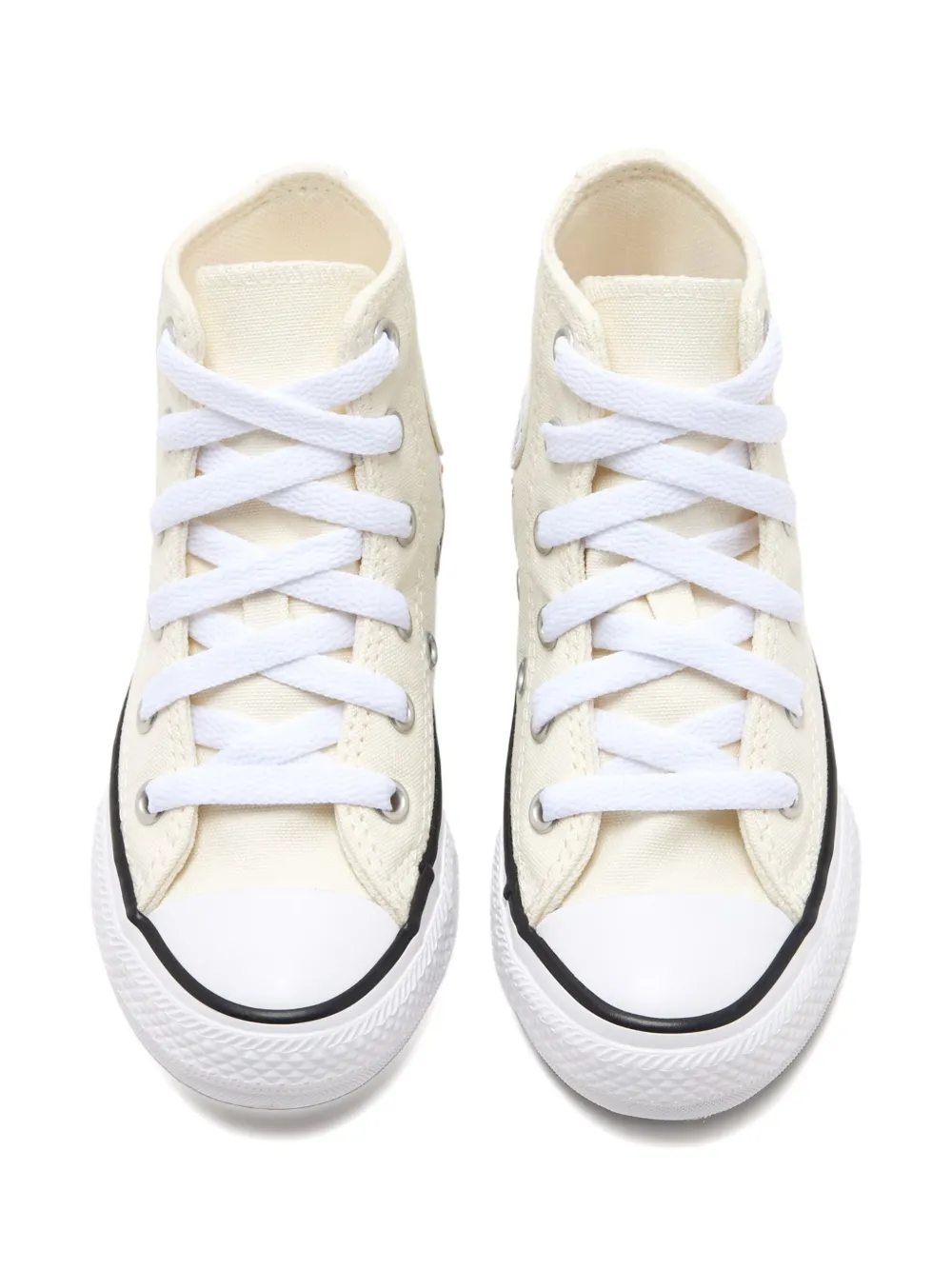 Высокие кеды с цветочной вышивкой Converse Kids, нейтральный — фото 3