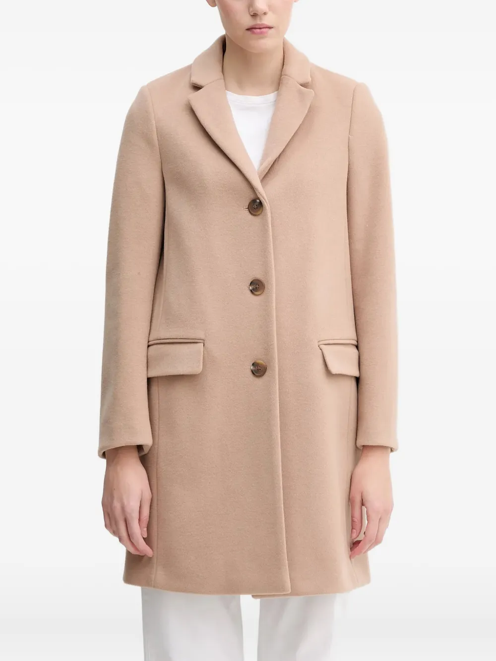 

Пальто на пуговицах Benetton, бежевый