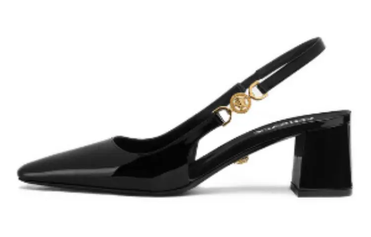Туфли-лодочки Medusa '95 60 мм с ремешком на пятке VERSACE, Black