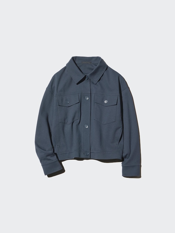 Свободная куртка из джерси Uniqlo, 01 off white — фото 3