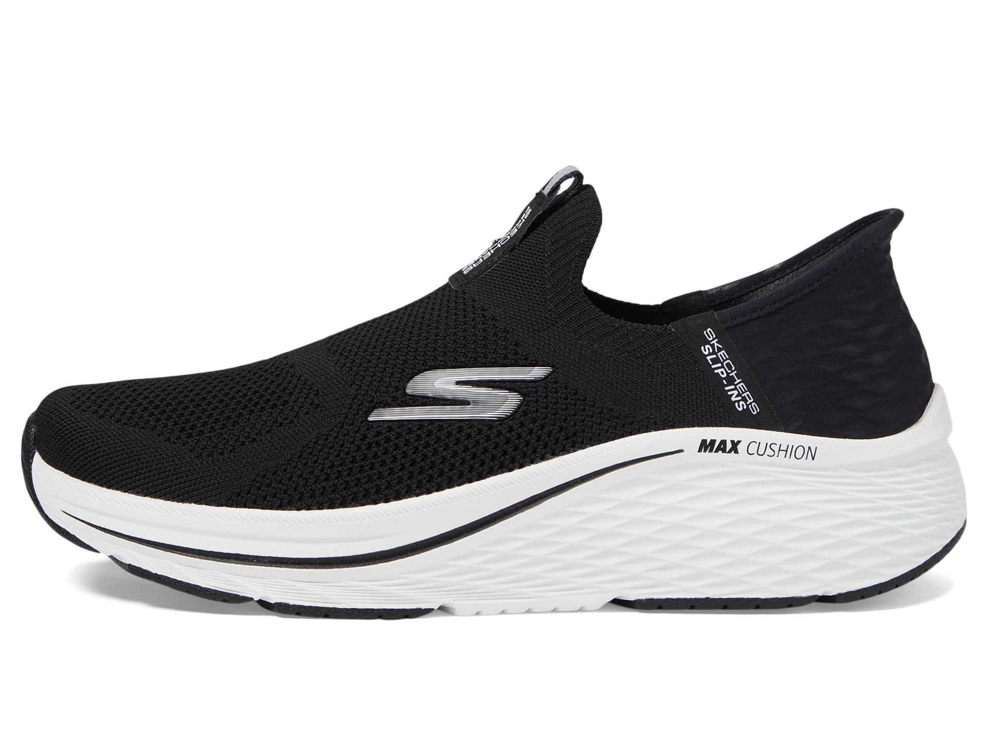 Кроссовки SKECHERS Max Cushioning Elite 2.0 Eternal Hands Free Slip-Ins, Black/WhiteSee Less — фото 4
