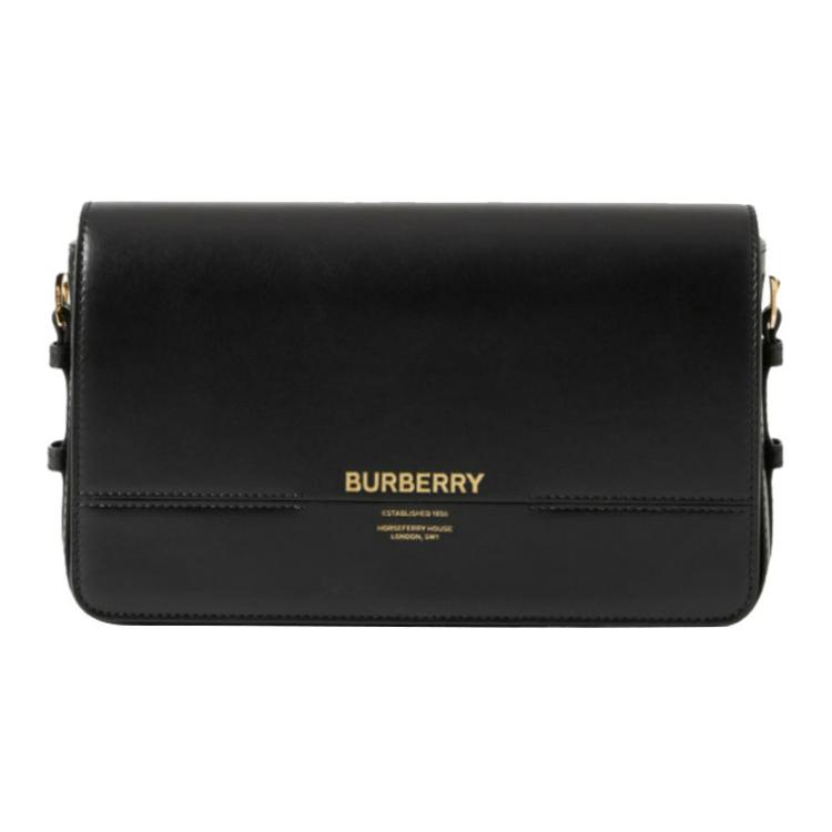 

Burberry Кожаная сумка через плечо, женская черная
