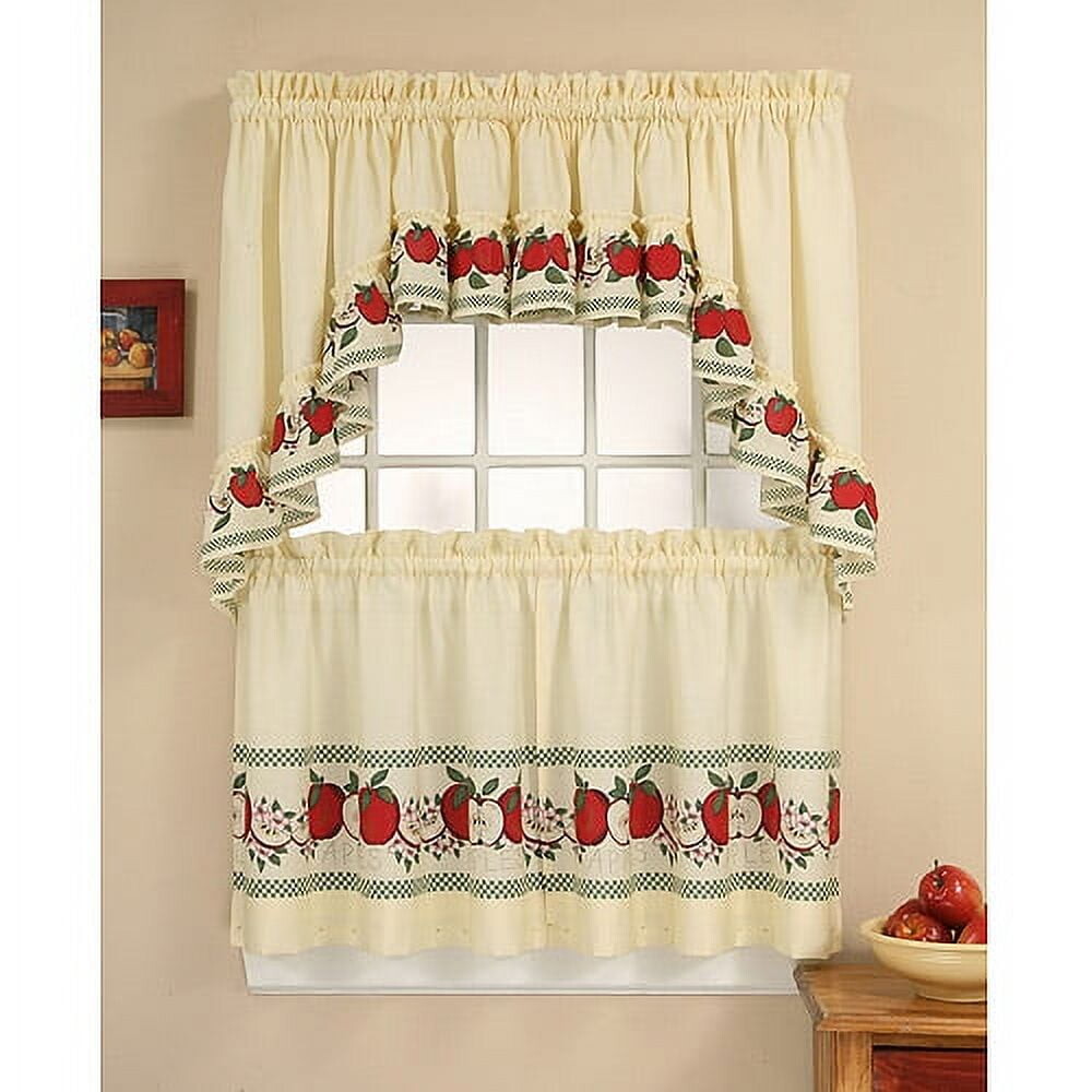 

Шторы CHF and You Red Delicious Apple 56x24 3 предмета, красный