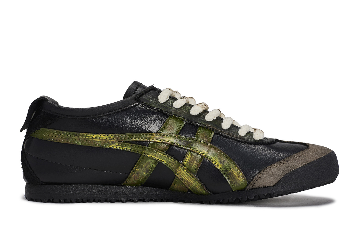 Onitsuka Tiger MEXICO 66 811 производство, Moss Walker дышащие низкие повседневные кроссовки Unisex черный зеленый коричневый — фото 3