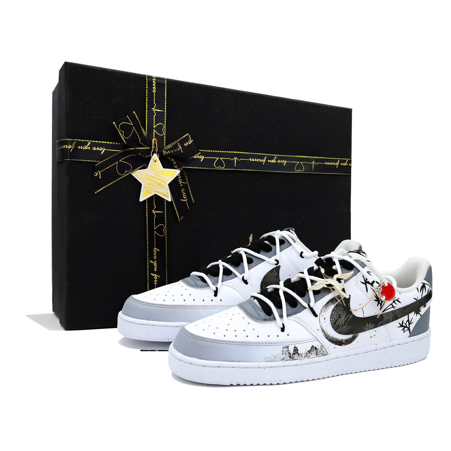 

Кроссовки Nike Court Vision 1 Skateboarding Shoes Men Low-top, черный