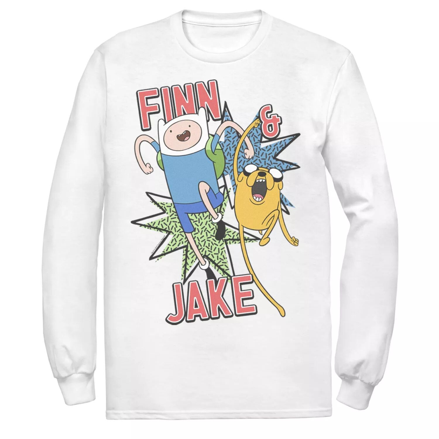 

Мужская футболка Cartoon Network Adventure Time Finn & Jake Kapows Licensed Character