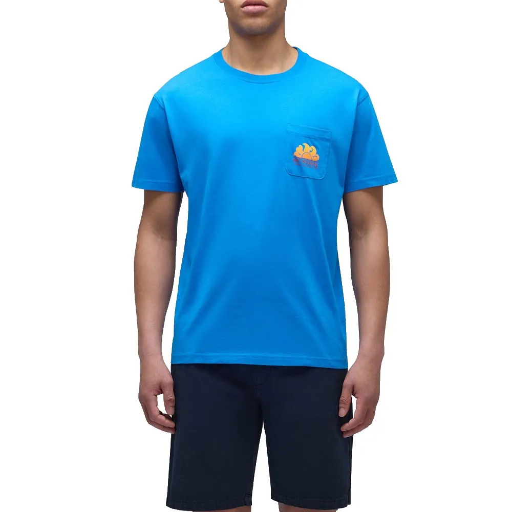 

Футболка Sundek New herbert crew neck with maxi-logo, синий