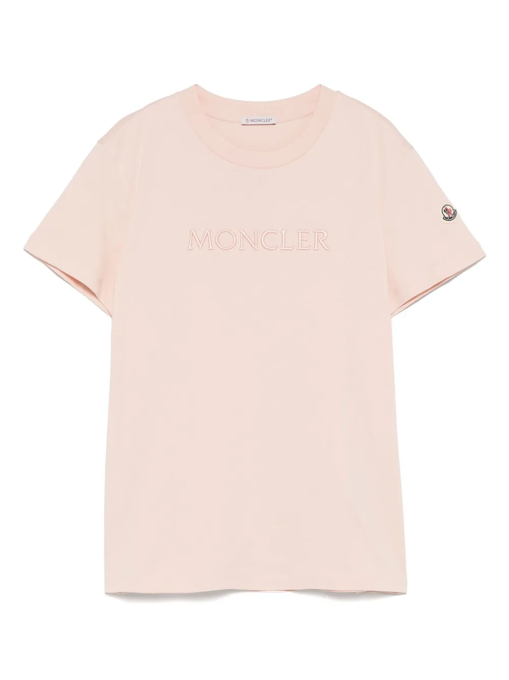 

Футболка с вышитым логотипом MONCLER, розовый
