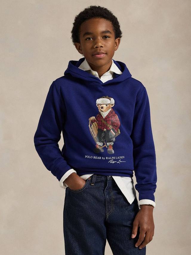 

Детская толстовка с логотипом медведя из хлопковой смеси Ralph Lauren