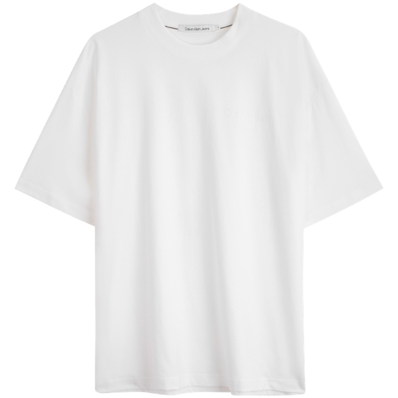 

Мужские футболки с круглым вырезом, умеренно прямой крой Calvin Klein, yaf-moon белый