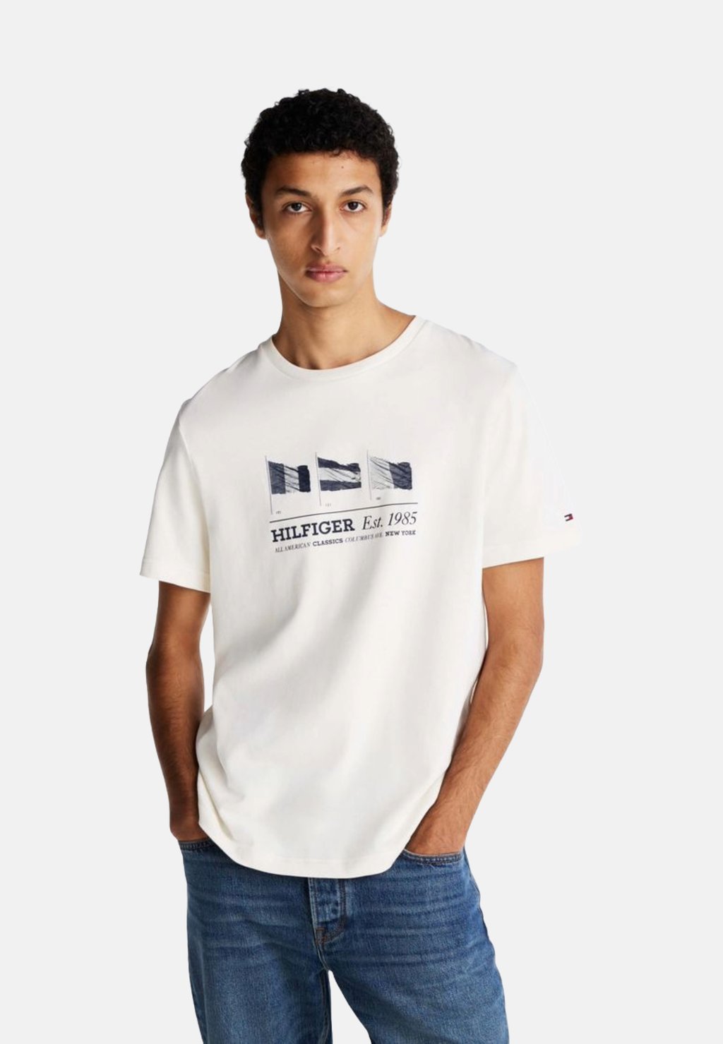 

Футболка с принтом FLAGS Tommy Hilfiger, белый