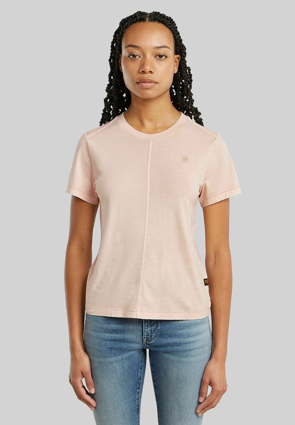 

Базовая футболка OVERDYED FRONT SEAM G-STAR, розовый