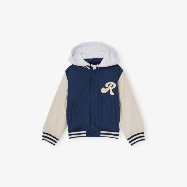 

Футболка с капюшоном и логотипом Fred, вязаная, для детей 9-13 лет Reiss, синий