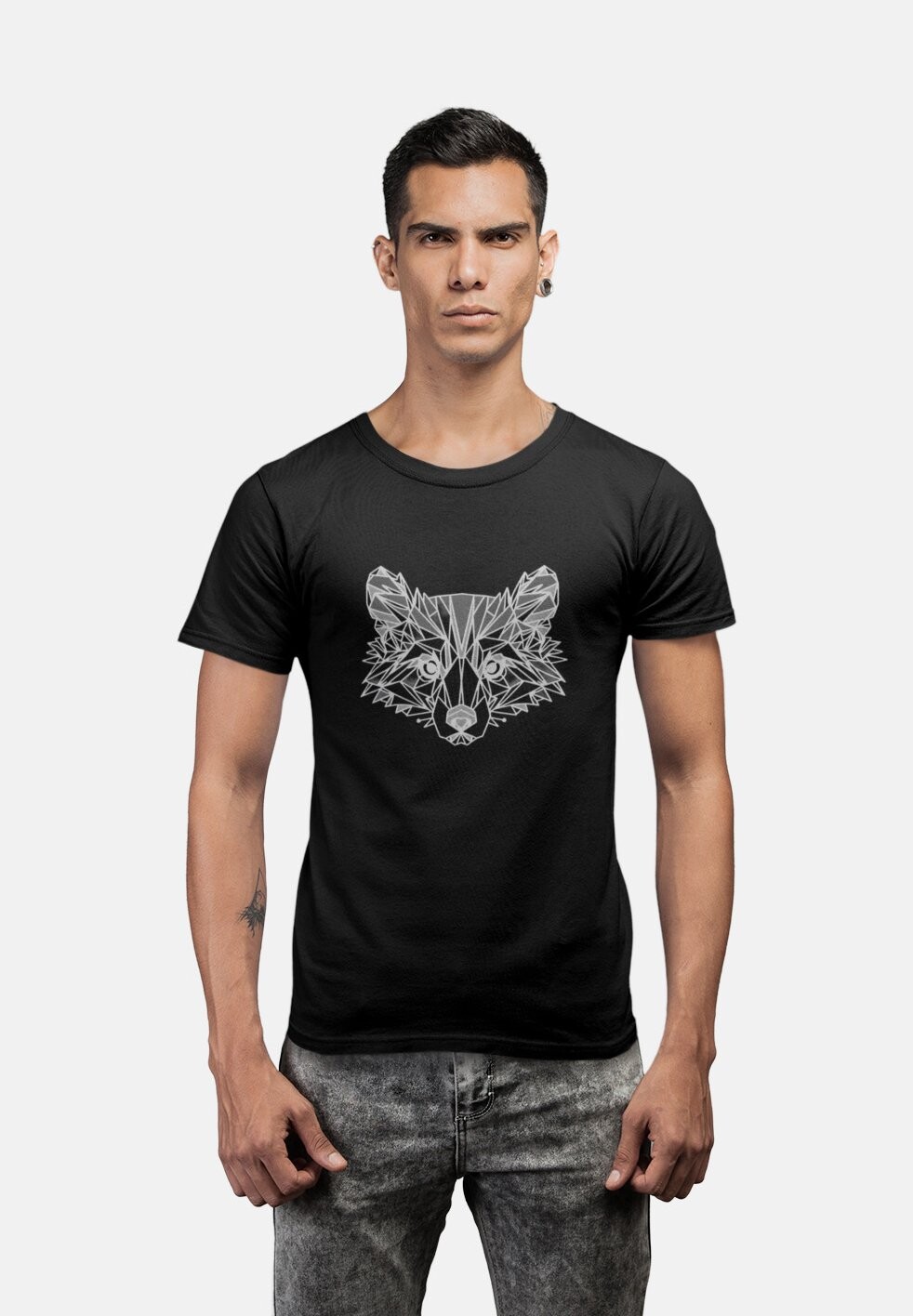 

Футболка с принтом RACCOON LINEART Reverve Fashion, черный