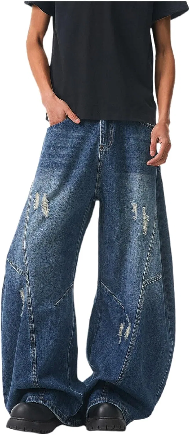 Джинсы мешковатые Men's Retro, Dark Blue