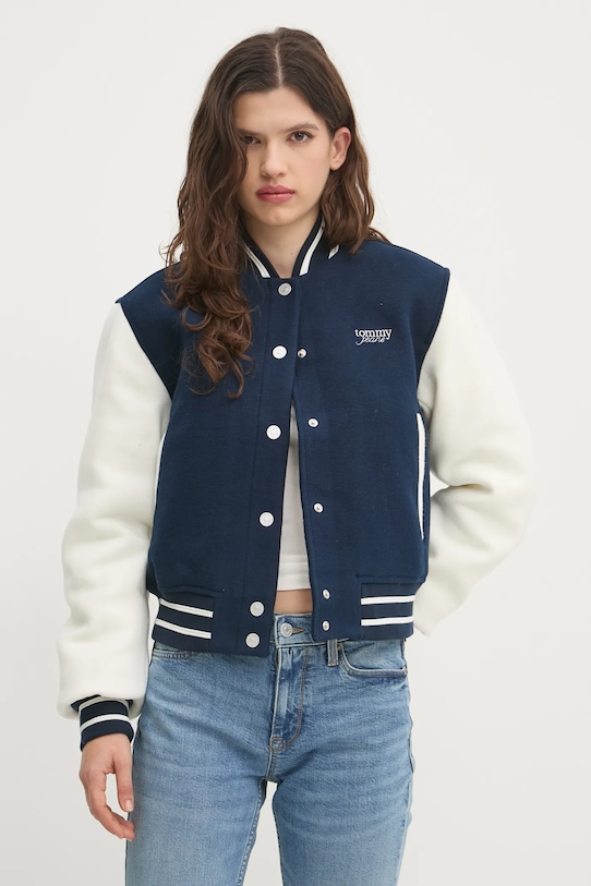

Куртка-бомбер с добавлением шерсти Tommy Jeans, темно-синий