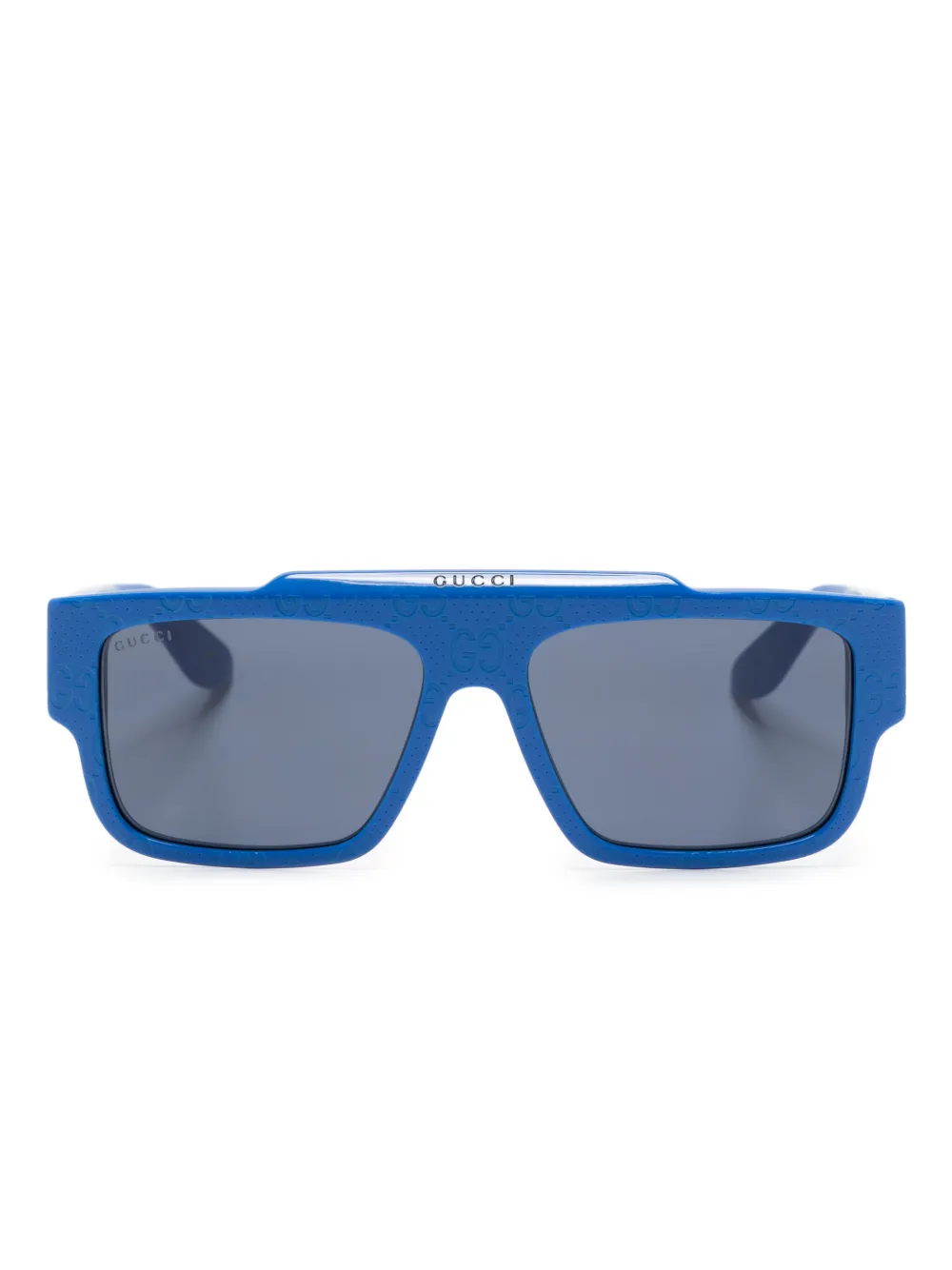 

Солнцезащитные очки в квадратной оправе с узором GG Supreme Gucci Eyewear, синий