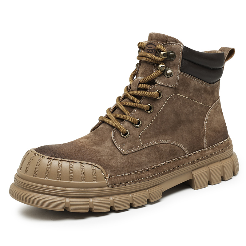 

MUSNODO Короткие мартинсы мужские с утеплителем цвета хаки, цвет Khaki Padded