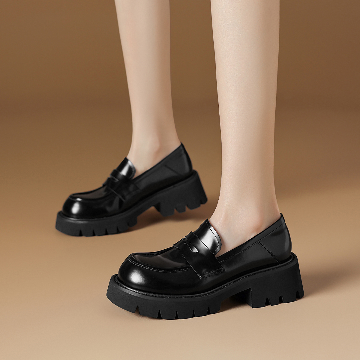 Rosa Bianca Лоферы женские черные 5,2 см с кожаной стелькой, цвет Black (Cow Leather Insole) — фото 3