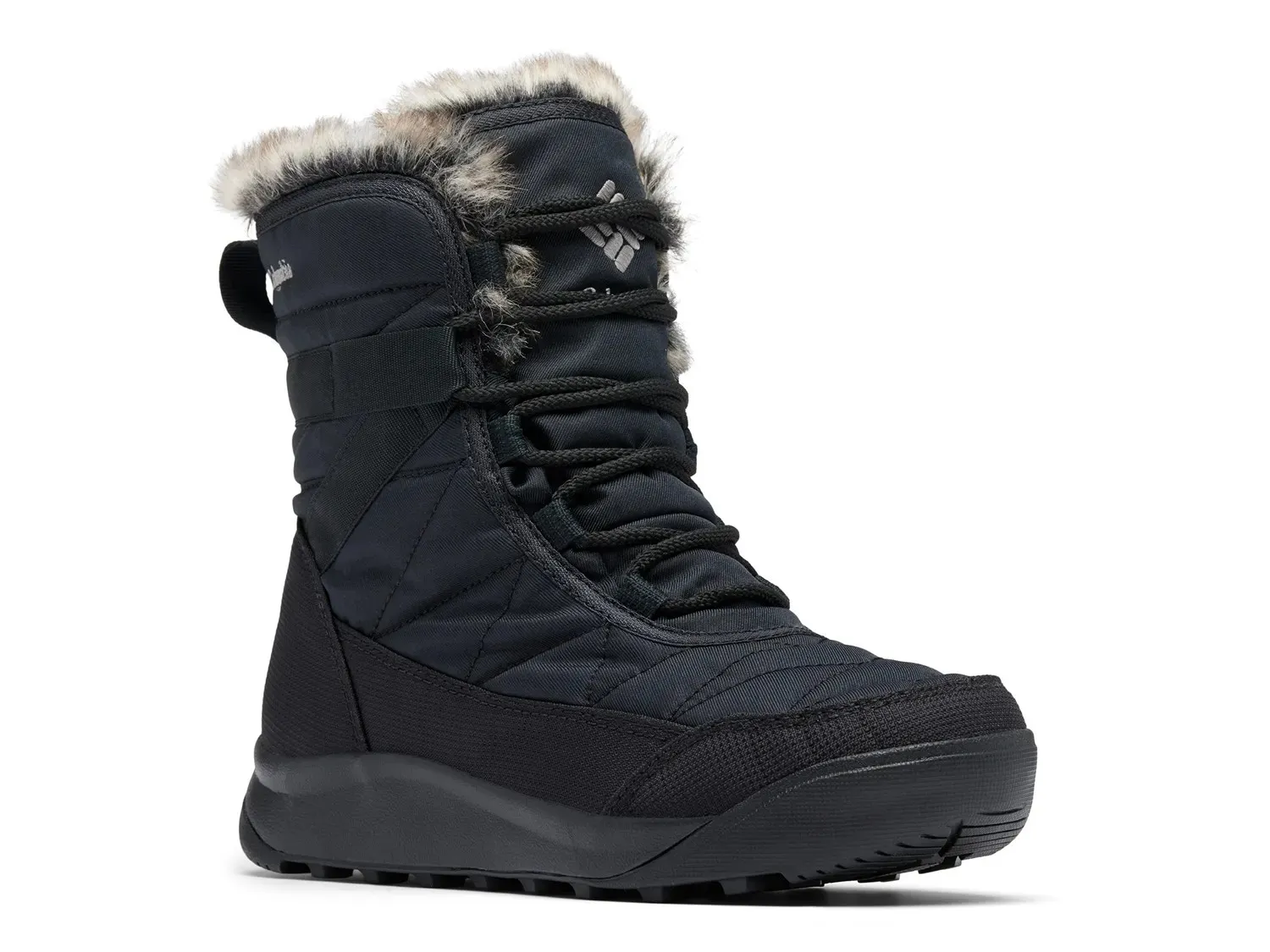 Женские зимние ботинки Columbia Minx IV стеганые на шнуровке, черный