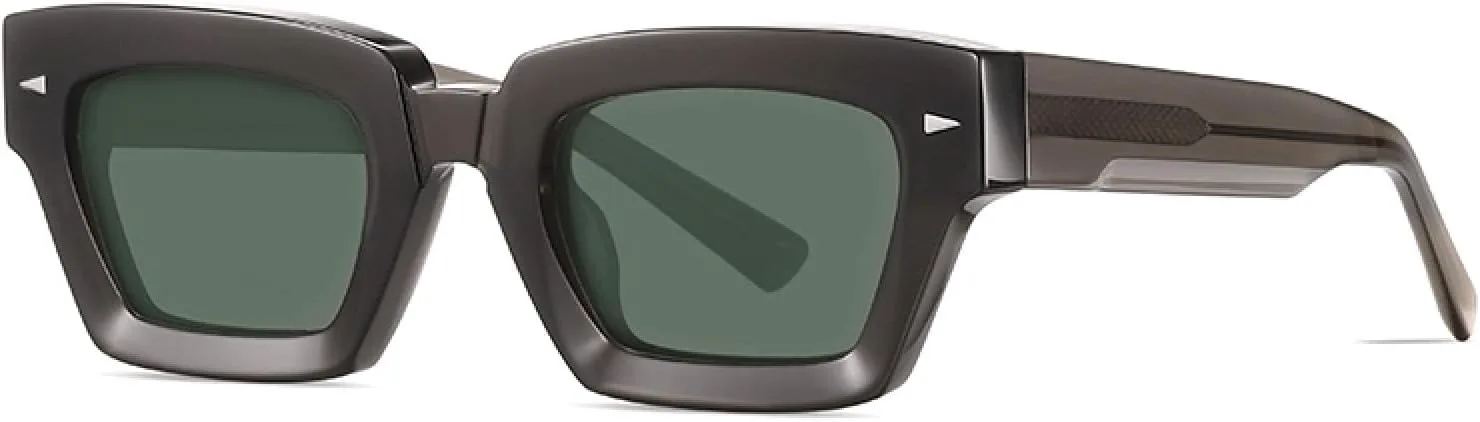 

Поляризованные солнцезащитные очки для мужчин и женщин с защитой от УФ-излучения (UV400), оправа из ацетатного волокна, для вождения и кемпинга VFDHN, Tea Green