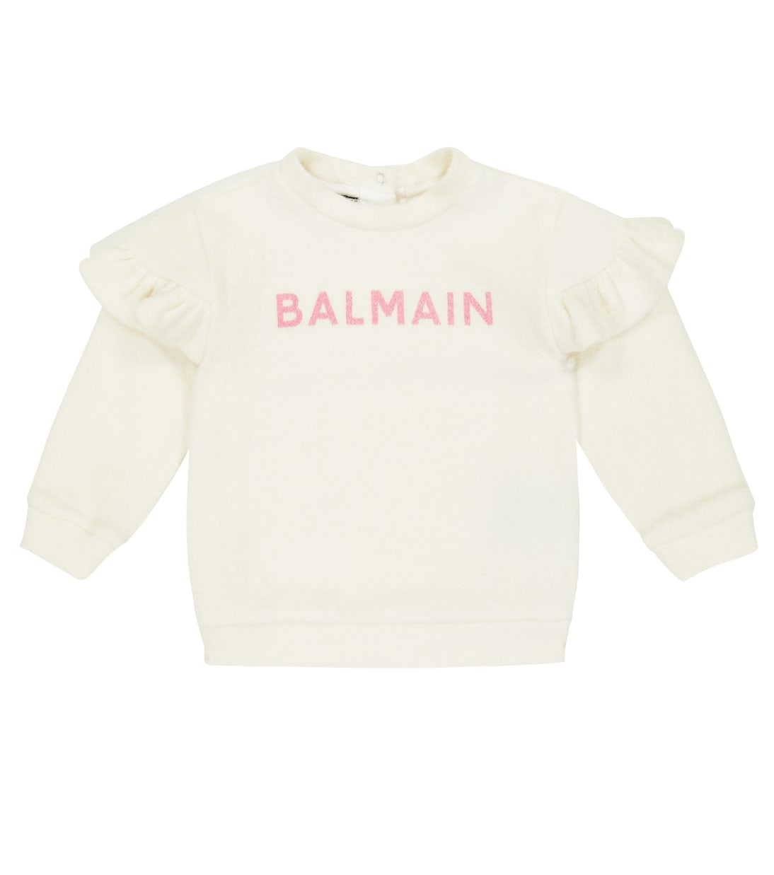 

Детская хлопковая толстовка с логотипом Balmain Kids, Avorio