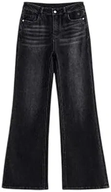 Джинсы, микро-клеш, Women Autumn Vingate Lycra Micro Flare Denim Pants, 3