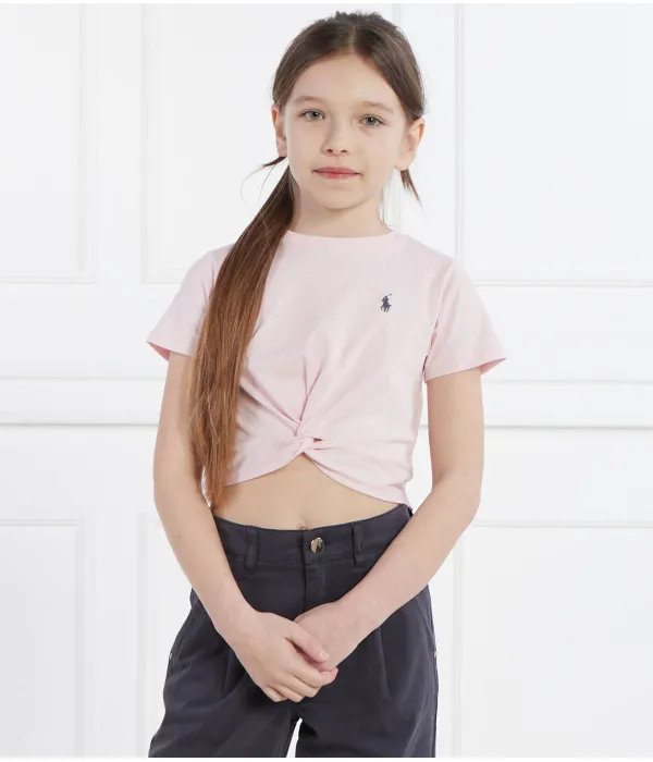 Футболка Twist Tee Cropped fit Polo Ralph Lauren, розовый — фото 3