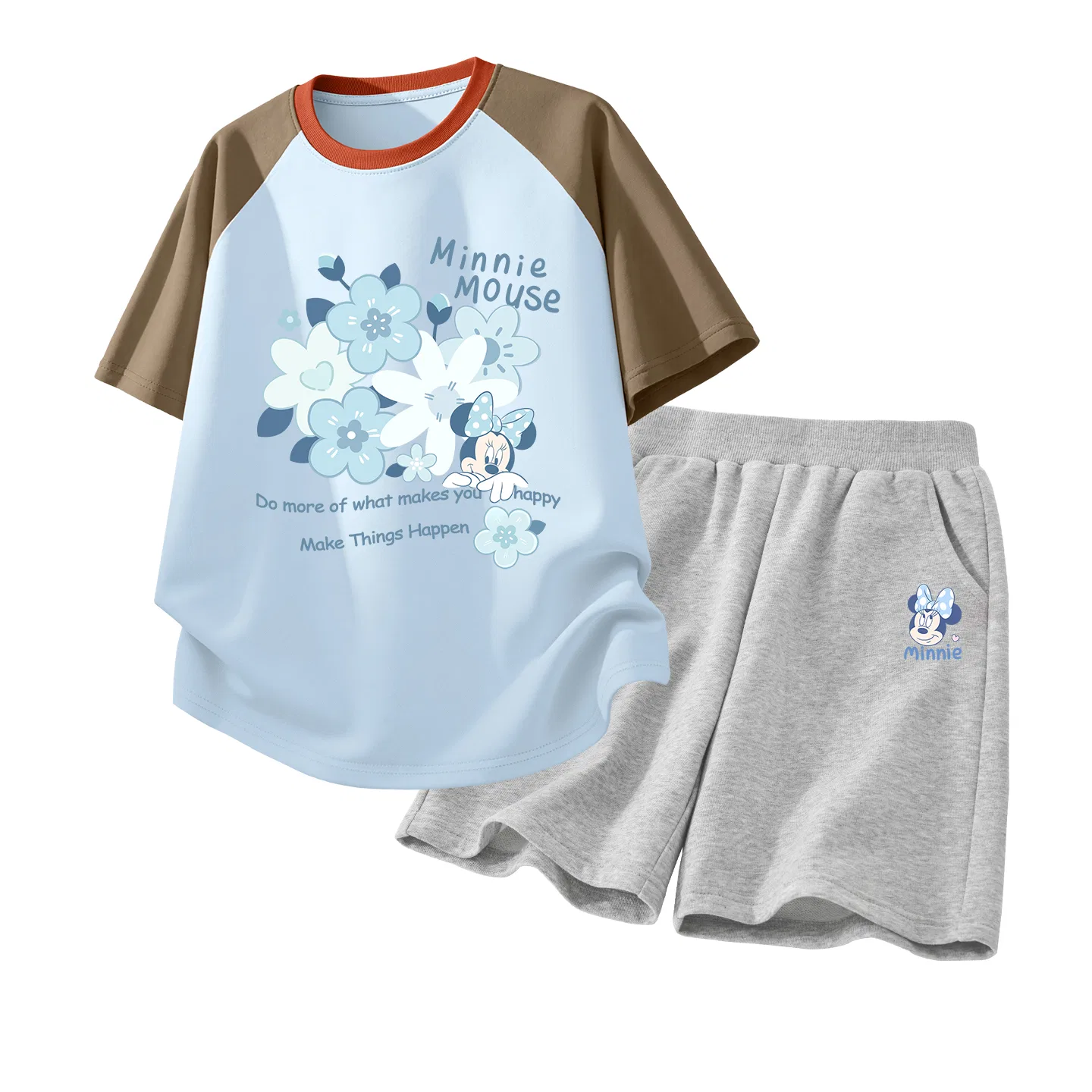 Спортивный костюм для детей Disney Casual Sportswear 2 Piece Set, цвет Dying Flower Coffee Blue+D L Playful Nini K Gray