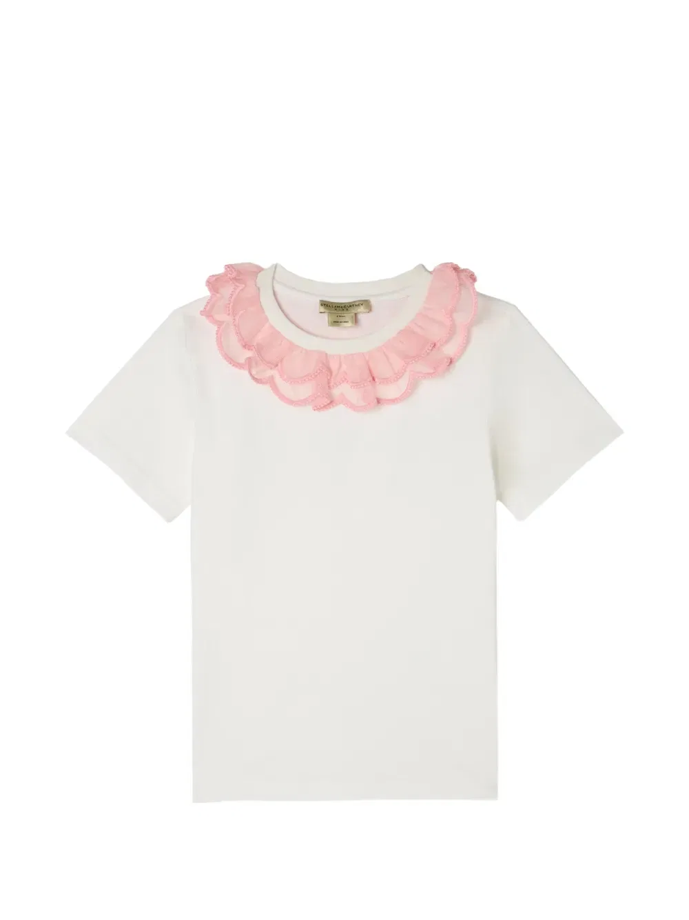 Футболка с оборками Stella Mccartney Kids, белый