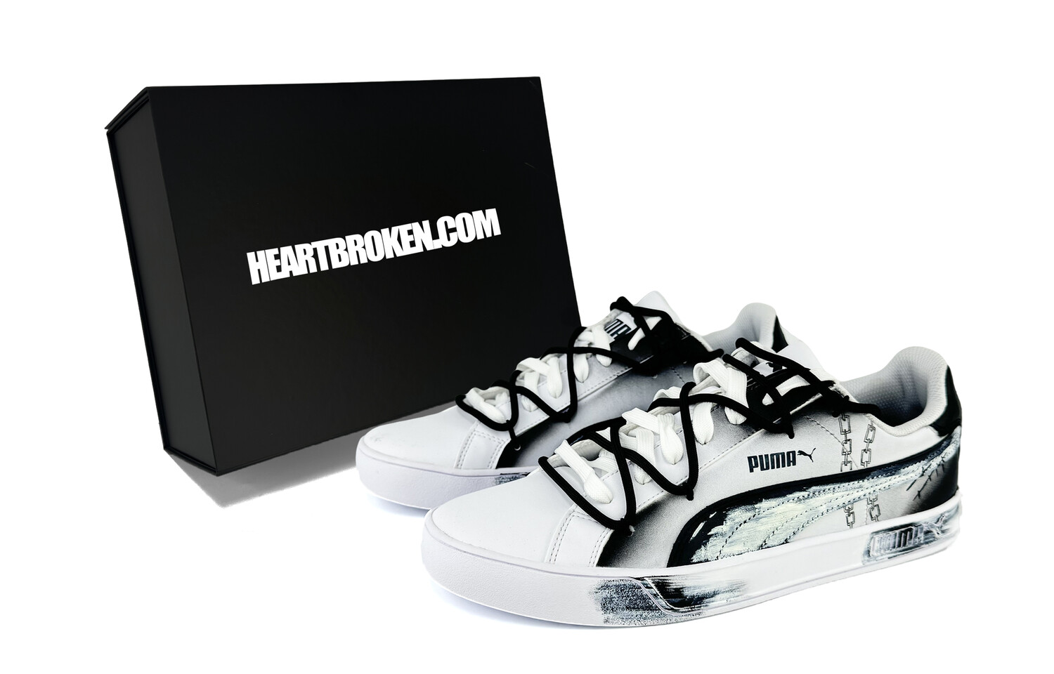 

Кроссовки Puma Smash Platform Skateboarding Shoes Unisex Low-top Black/White, черный/белый