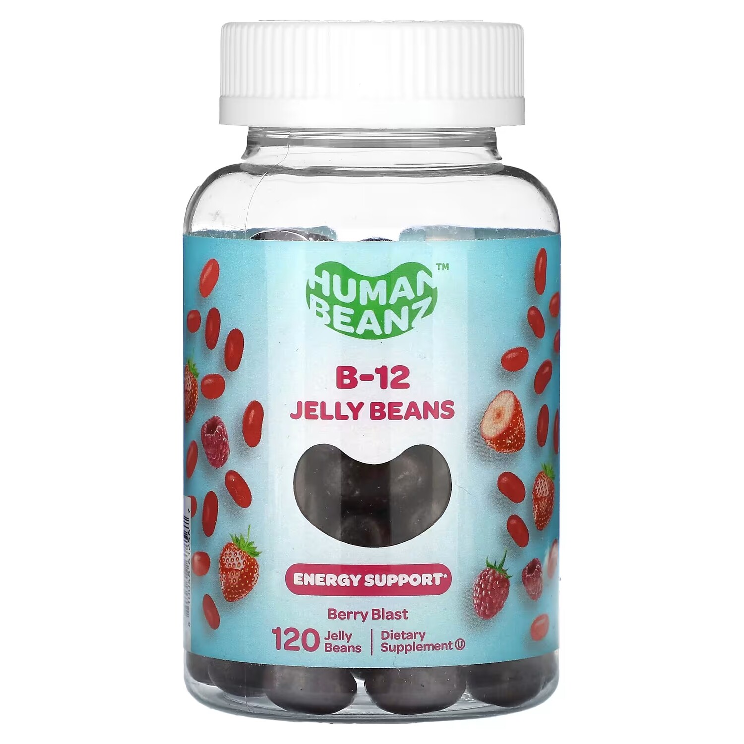 

Добавка Human Beanz B-12 Jelly Beans Berry Blast, 120 желейных бобов