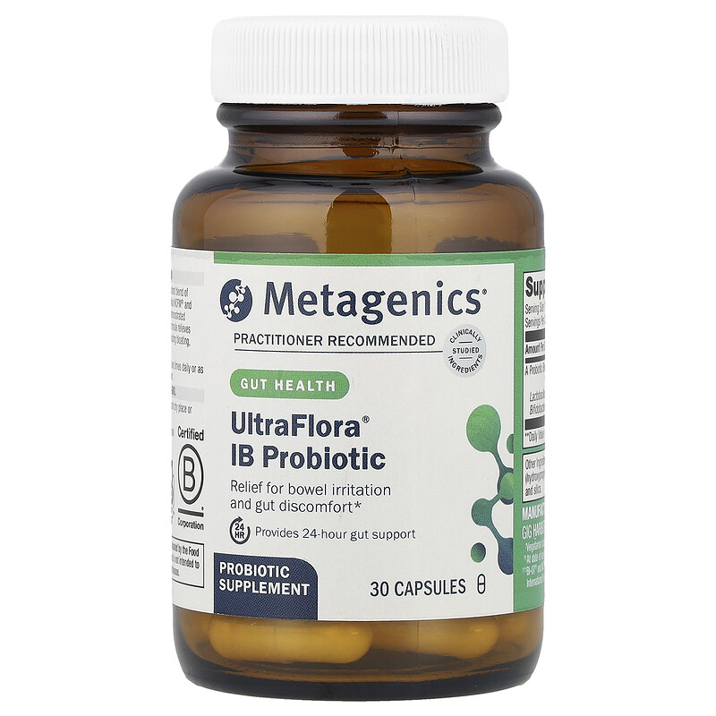 

Metagenics, UltraFlora IB, пробиотик, 30 капсул