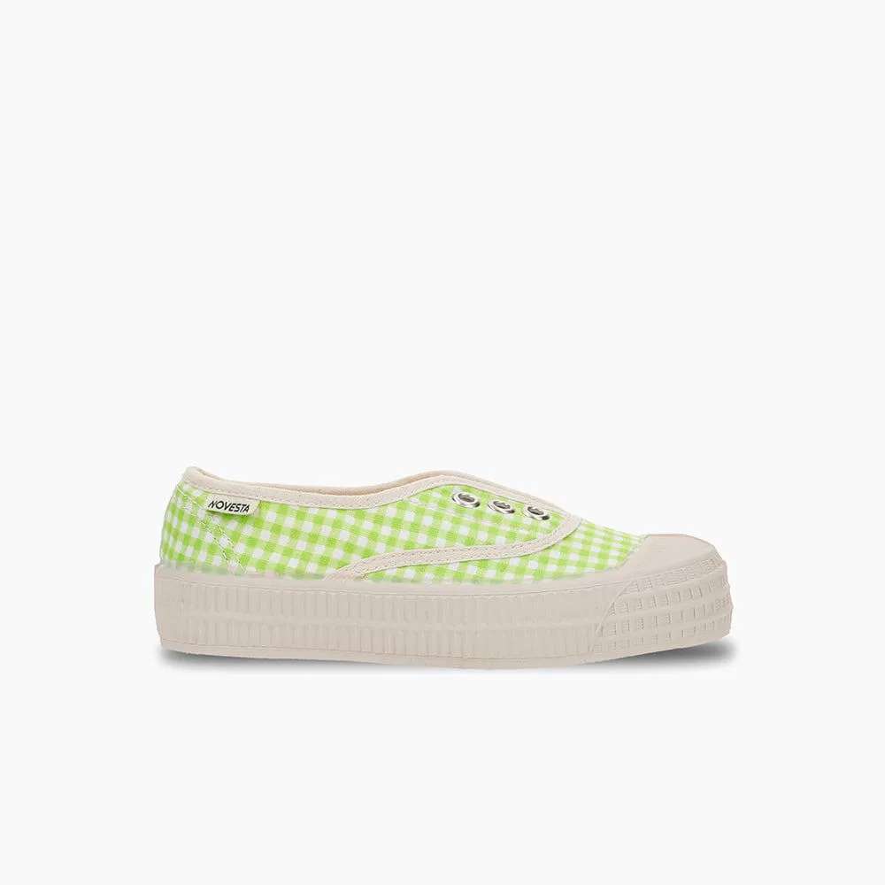 Детские слипоны Kids Elastic Gingham зелёные от Novesta