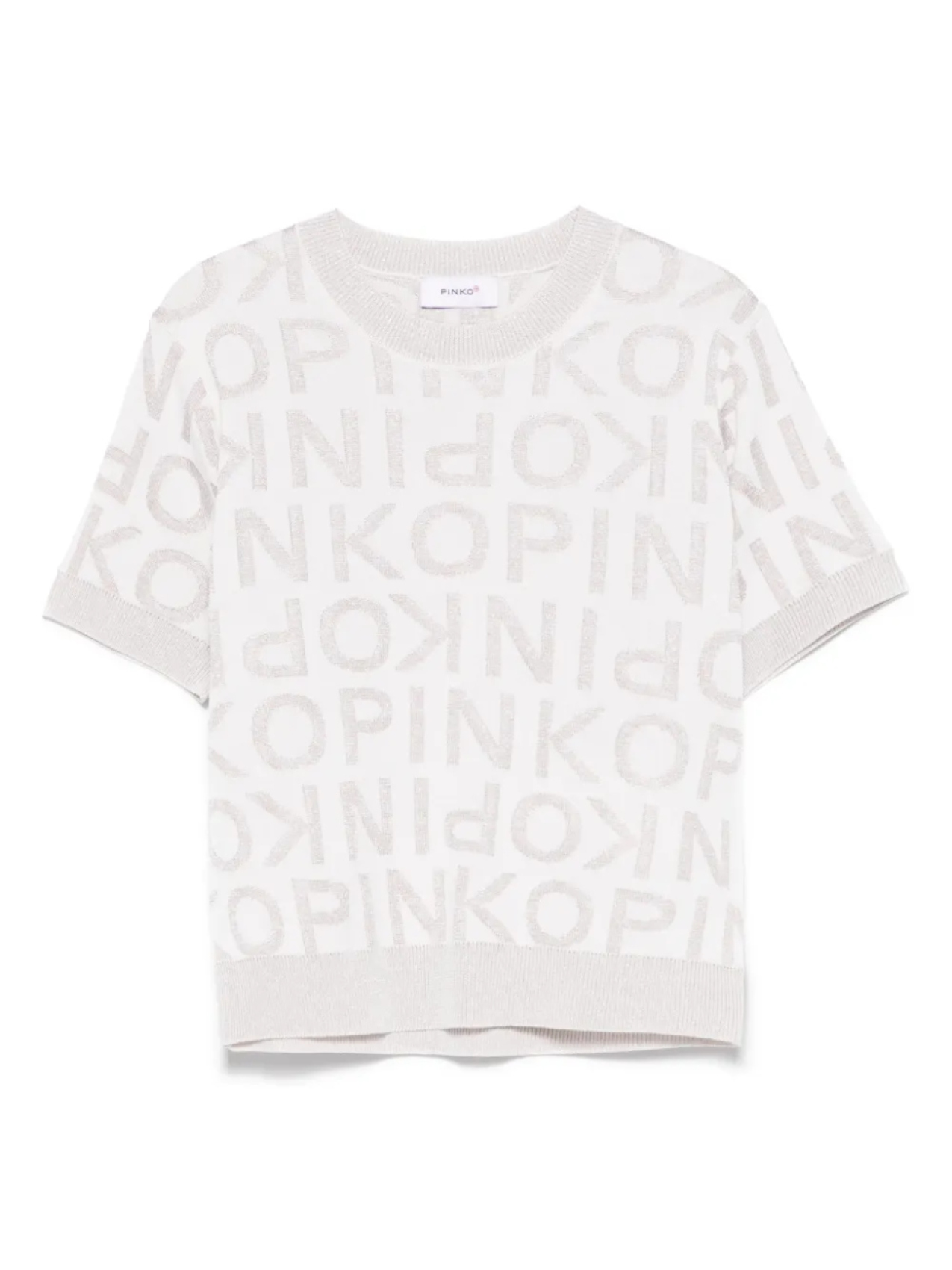 

Футболка Pinko Kids с жаккардовым логотипом, белый
