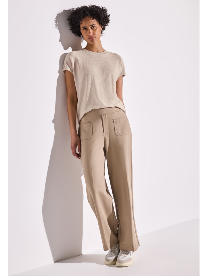 

Футболка Street One, цвет shirt mit streifenstruktur' beige