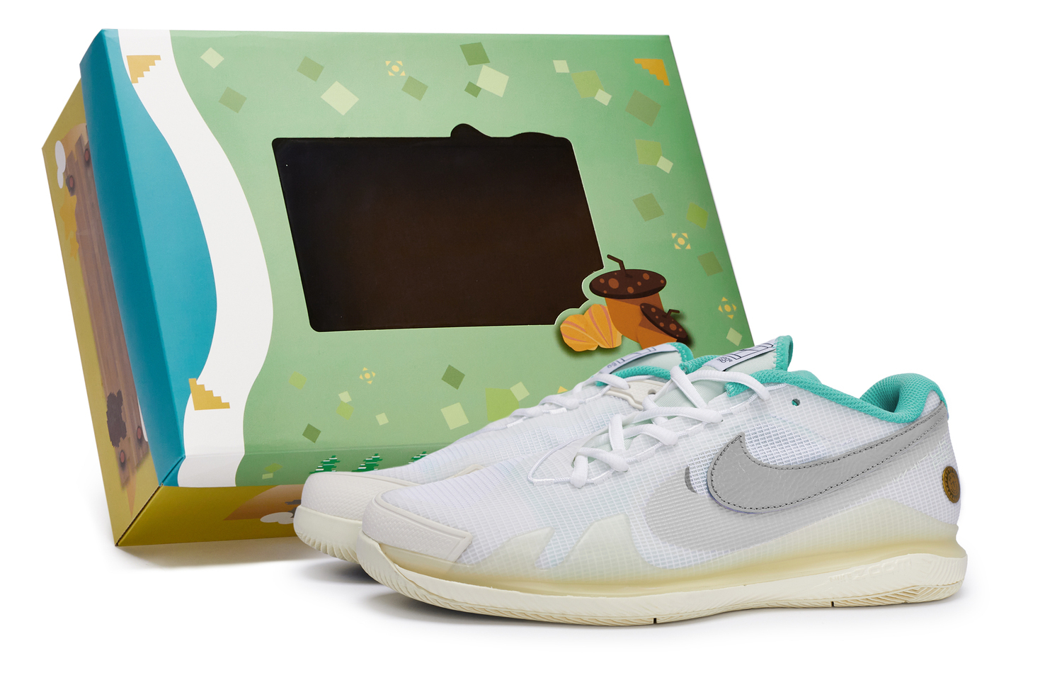Nike Кроссовки для тенниса Air Zoom Vapor Pro унисекс низкие розово-серые бело-розово-серые, цвет White Pink Gray — фото 3