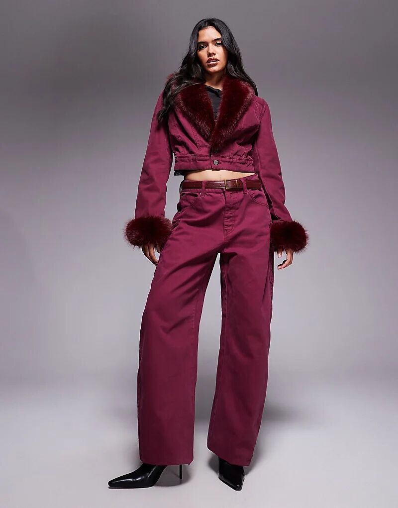 

Джинсы-бочонки AFRM в портвейне