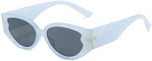 

Солнцезащитные очки 2027 года для женщин, ретро-очки овальной формы с градиентным переходом, солнцезащитные очки для мужчин, защита от УФ-излучения UV400 MTZJH, Jelly Blue Grey