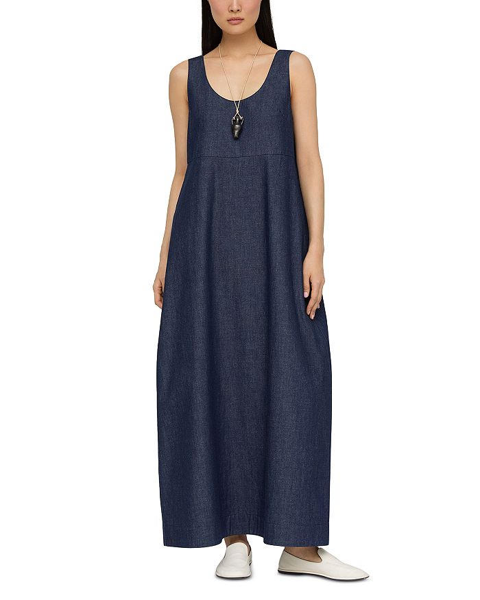 

Платье-кокон с круглым вырезом Lafayette 148 New York, синий