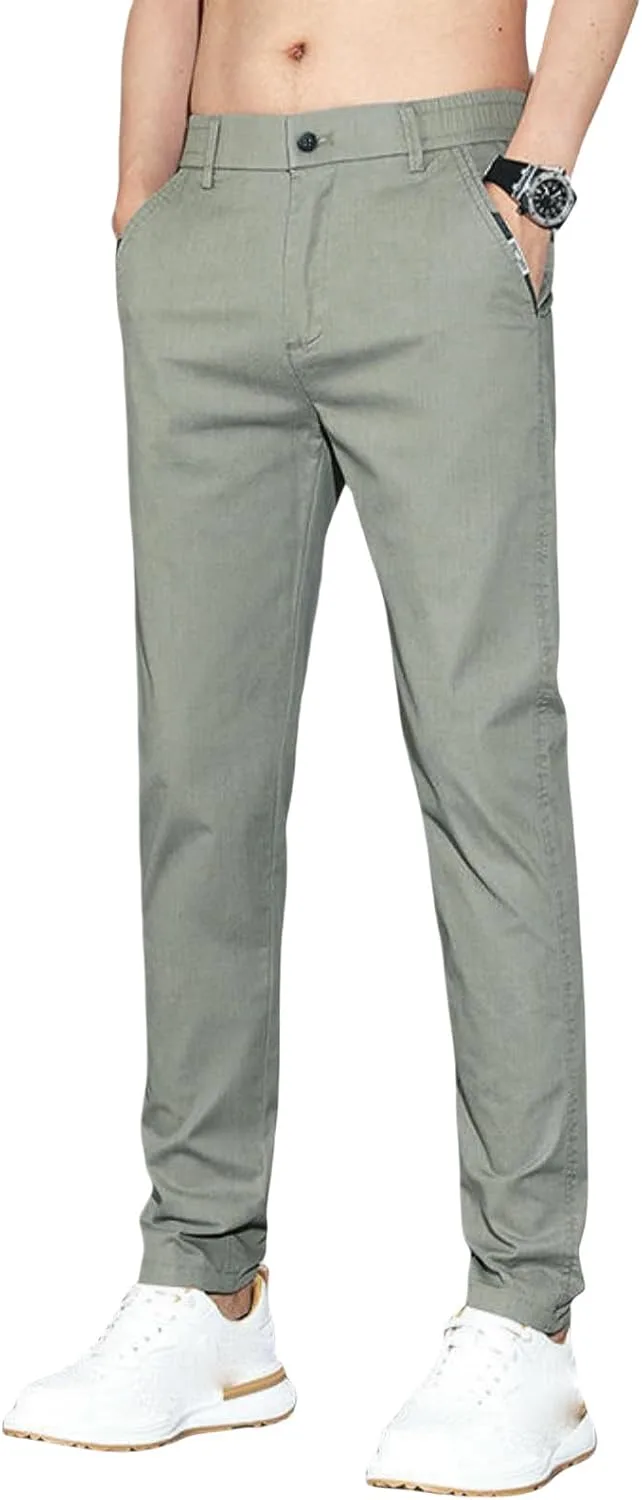 

Мужские летние тонкие прямые брюки Ice Silk для бизнеса и отдыха FOLKFOLD